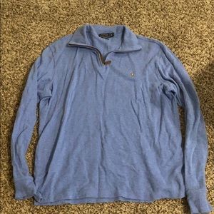 blue polo pullover